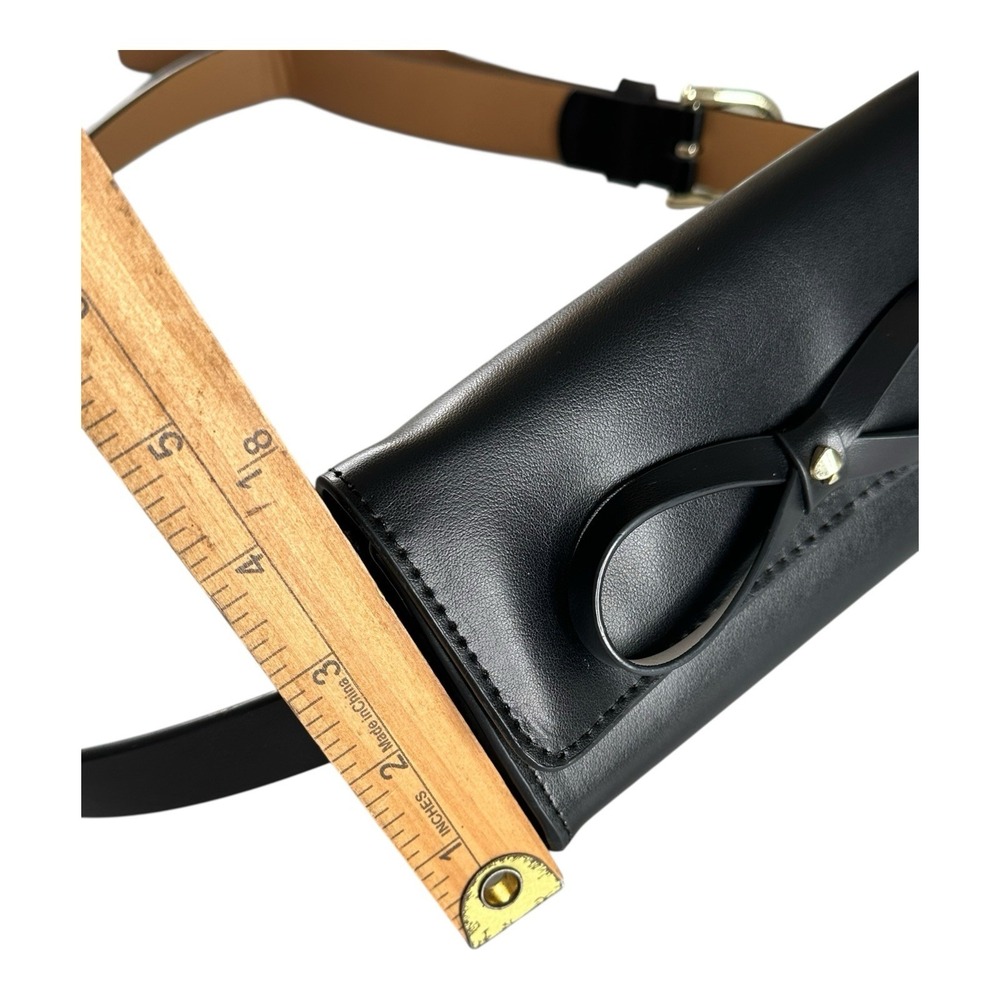 KATE SPADE NEW YORK SMOOTH LEATHER BELT BAG WITH BOW AND LOGO BLACK Sise L/XL - Picture 8 of 14